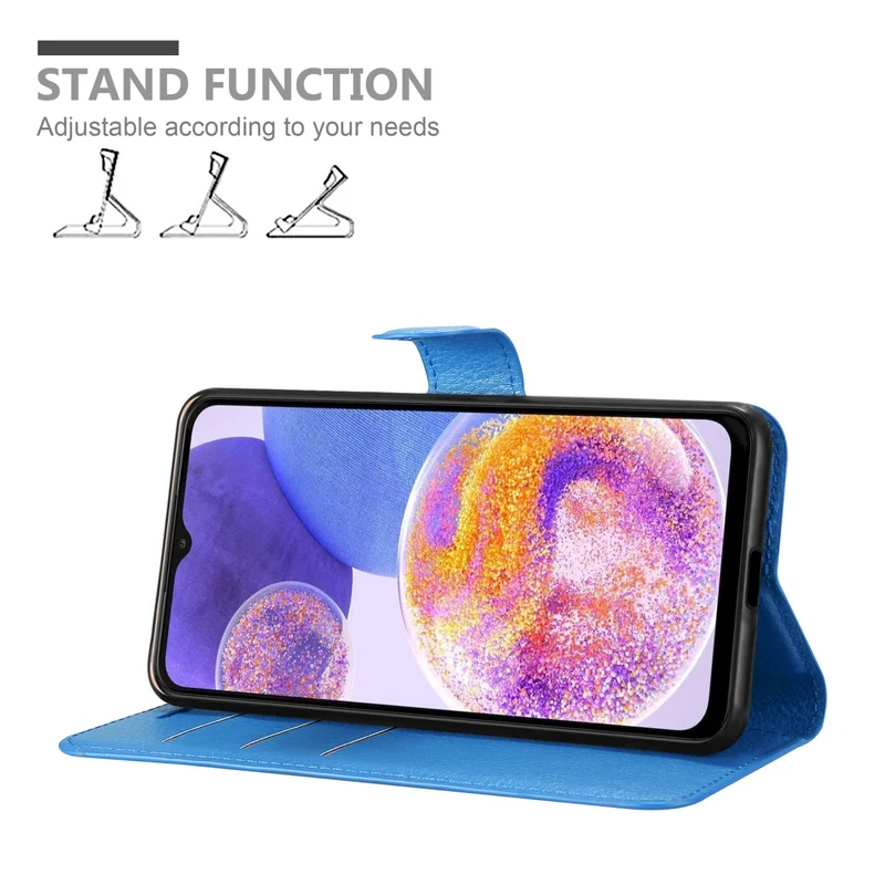 Cadorabo Hülle kompatibel mit Samsung Galaxy A23 4G Schutzhülle mit Magnetverschluss, Standfunktion und Kartenfach