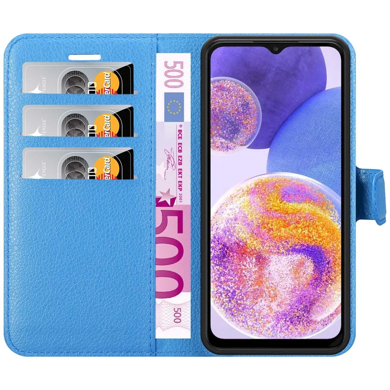 Cadorabo Hülle kompatibel mit Samsung Galaxy A23 4G Schutzhülle mit Magnetverschluss, Standfunktion und Kartenfach