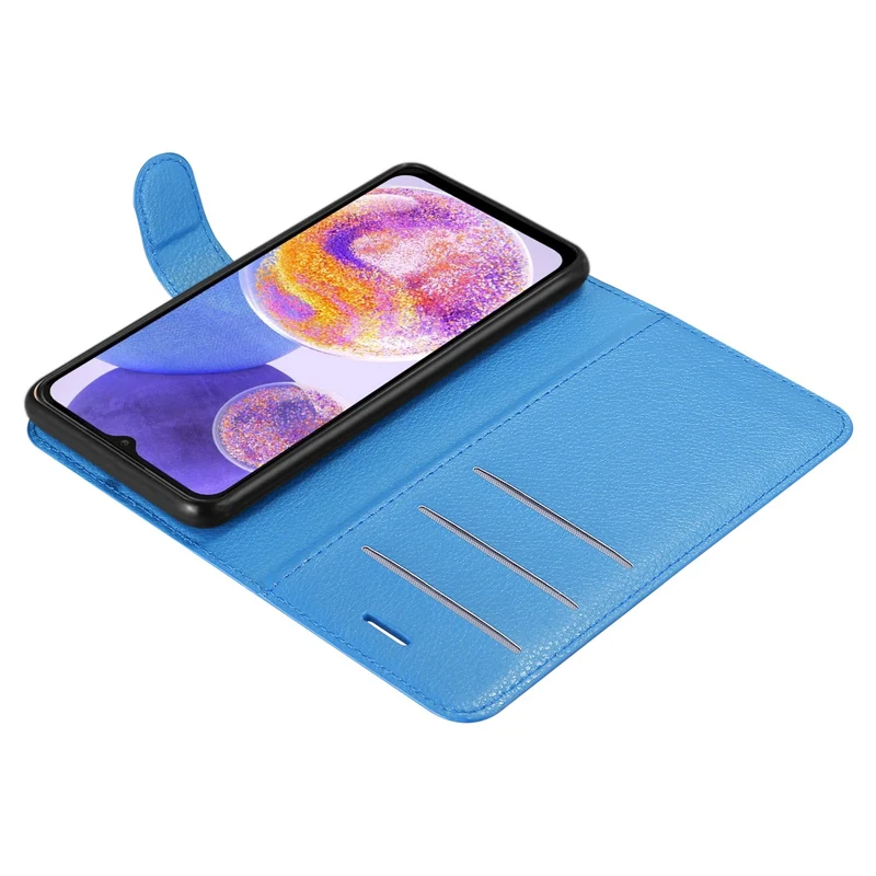 Cadorabo Hülle kompatibel mit Samsung Galaxy A23 4G Schutzhülle mit Magnetverschluss, Standfunktion und Kartenfach
