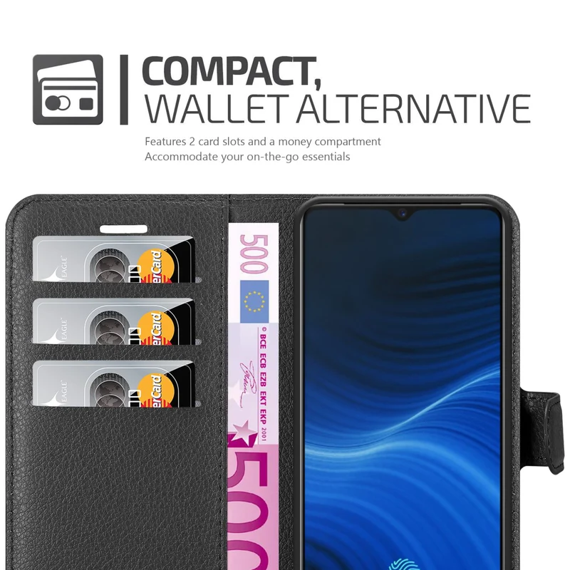 Cadorabo Hülle kompatibel mit Realme X2 PRO / Oppo Reno Ace Schutzhülle mit Magnetverschluss, Standfunktion und Kartenfach