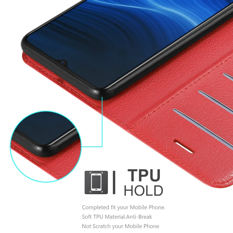 Cadorabo Hülle kompatibel mit Realme X2 PRO / Oppo Reno Ace Schutzhülle mit Magnetverschluss, Standfunktion und Kartenfach