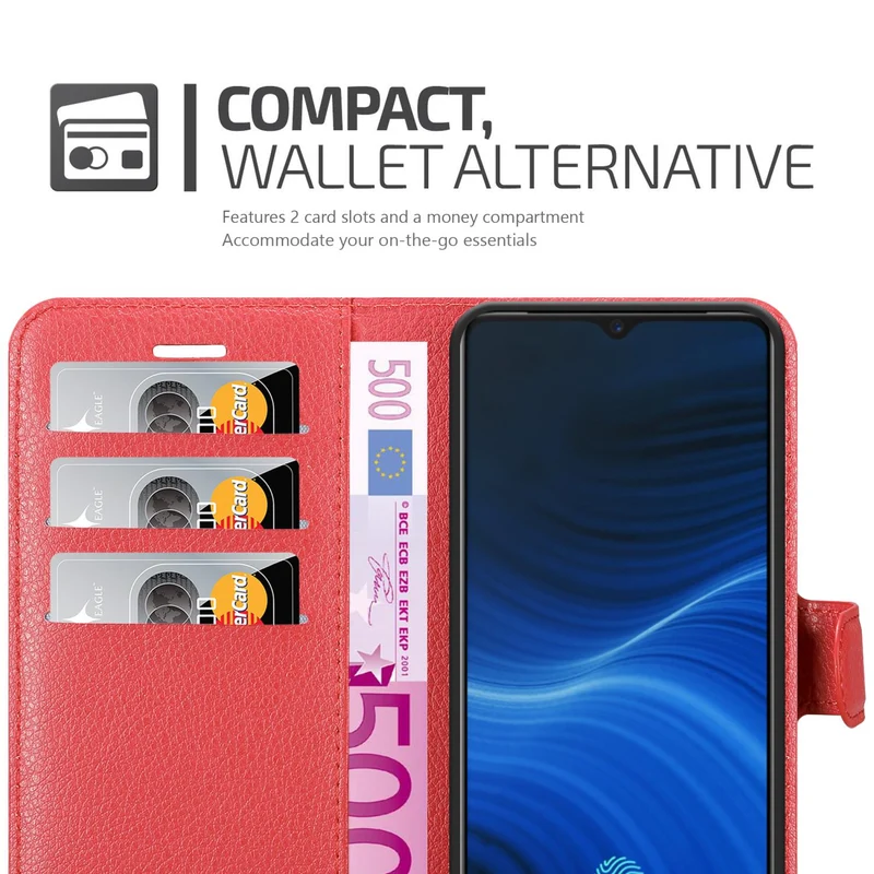 Cadorabo Hülle kompatibel mit Realme X2 PRO / Oppo Reno Ace Schutzhülle mit Magnetverschluss, Standfunktion und Kartenfach