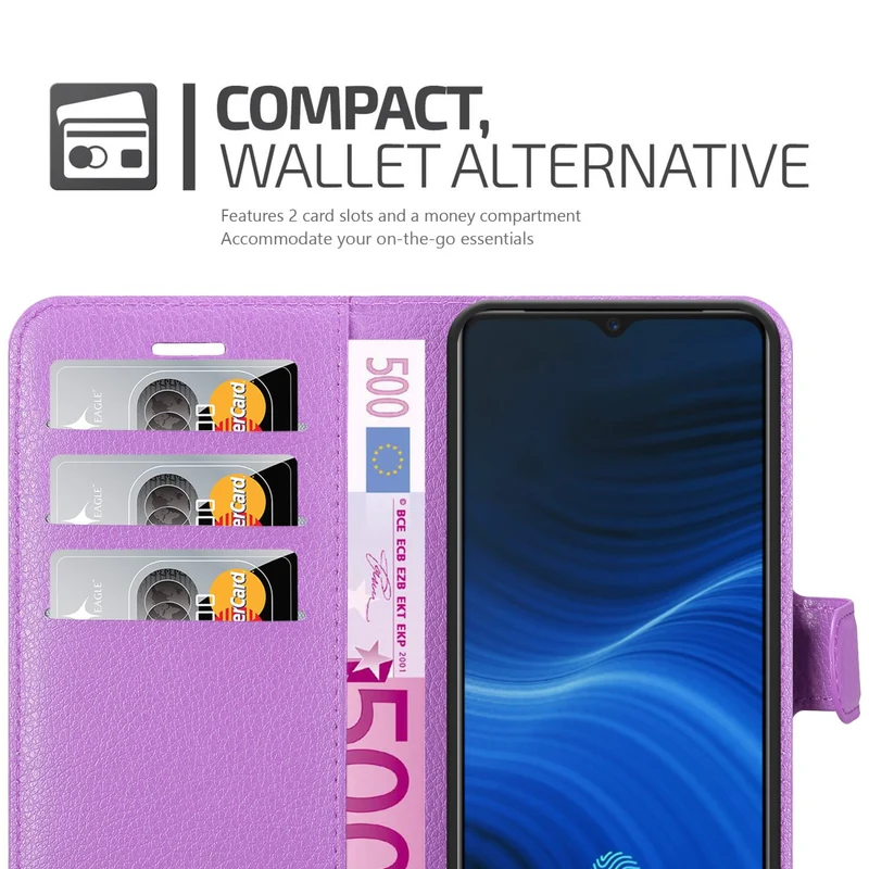 Cadorabo Hülle kompatibel mit Realme X2 PRO / Oppo Reno Ace Schutzhülle mit Magnetverschluss, Standfunktion und Kartenfach