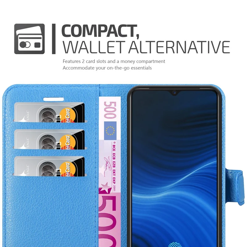 Cadorabo Hülle kompatibel mit Realme X2 PRO / Oppo Reno Ace Schutzhülle mit Magnetverschluss, Standfunktion und Kartenfach