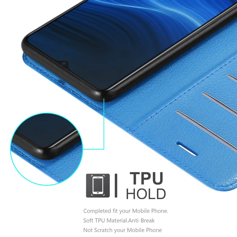 Cadorabo Hülle kompatibel mit Realme X2 PRO / Oppo Reno Ace Schutzhülle mit Magnetverschluss, Standfunktion und Kartenfach