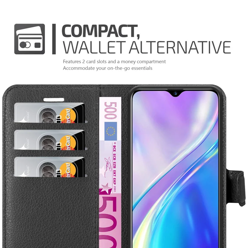 Cadorabo Hülle kompatibel mit Realme X2 / XT / Oppo K5 Schutzhülle mit Magnetverschluss, Standfunktion und Kartenfach