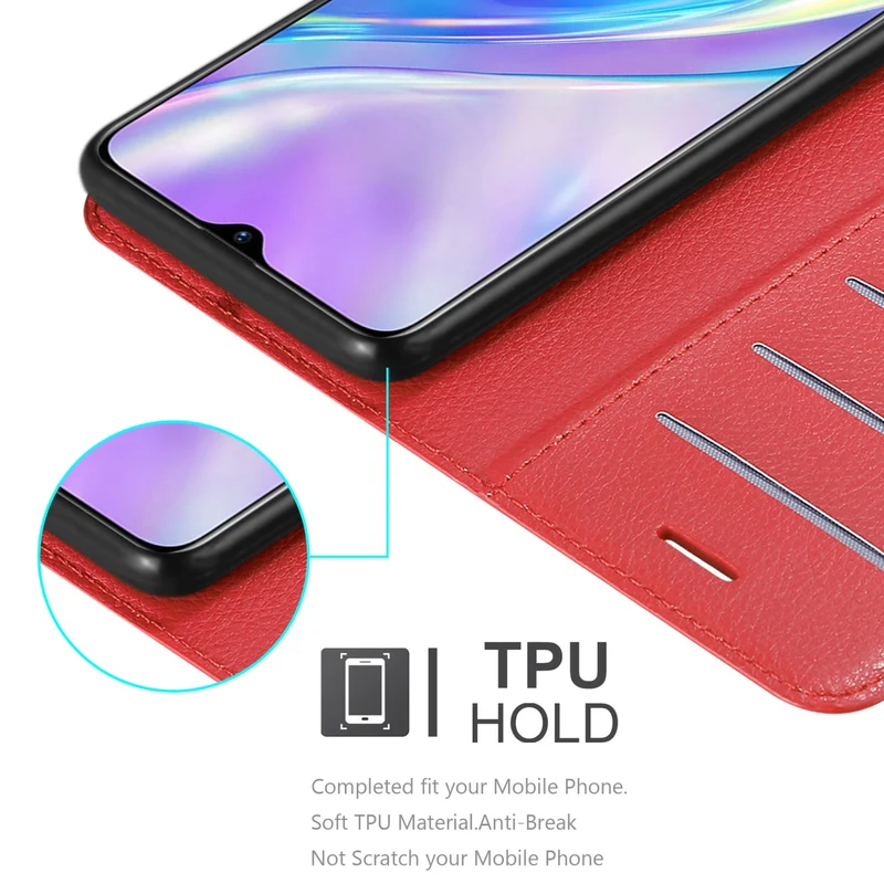 Cadorabo Hülle kompatibel mit Realme X2 / XT / Oppo K5 Schutzhülle mit Magnetverschluss, Standfunktion und Kartenfach
