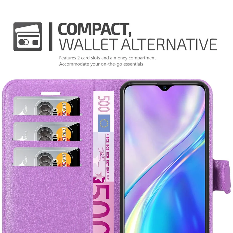 Cadorabo Hülle kompatibel mit Realme X2 / XT / Oppo K5 Schutzhülle mit Magnetverschluss, Standfunktion und Kartenfach