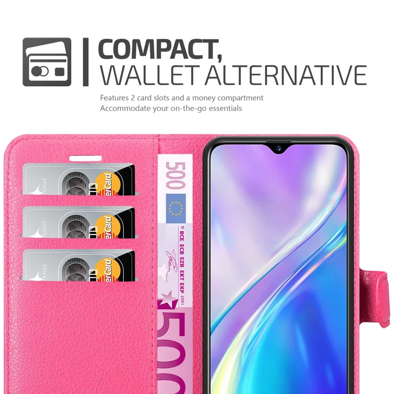 Cadorabo Hülle kompatibel mit Realme X2 / XT / Oppo K5 Schutzhülle mit Magnetverschluss, Standfunktion und Kartenfach