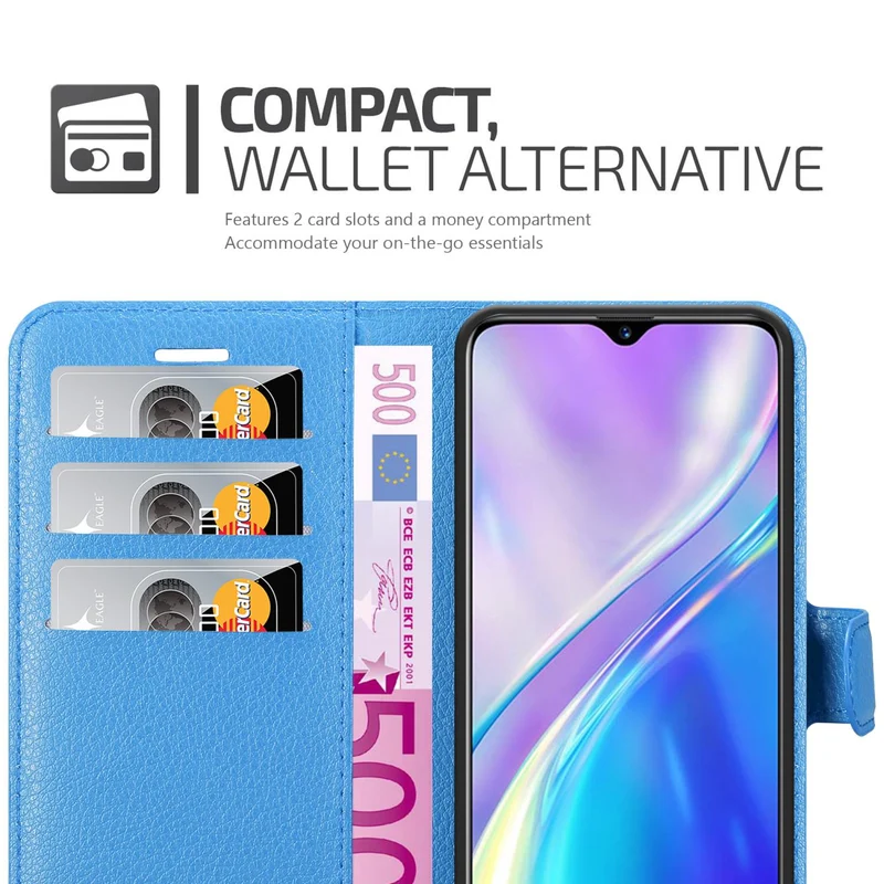 Cadorabo Hülle kompatibel mit Realme X2 / XT / Oppo K5 Schutzhülle mit Magnetverschluss, Standfunktion und Kartenfach