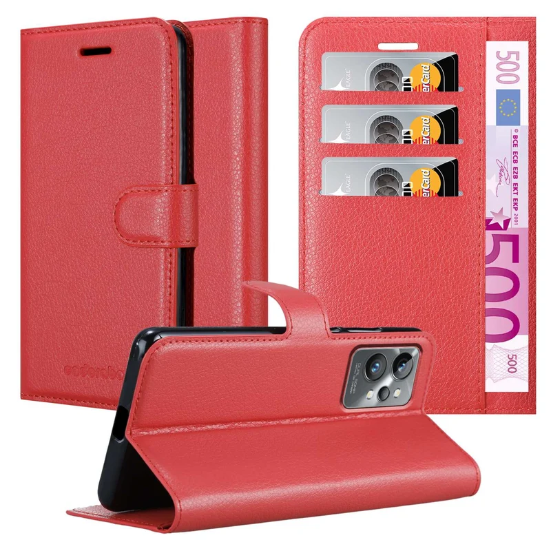 Cadorabo Hülle kompatibel mit Realme GT 2 PRO Schutzhülle mit Magnetverschluss, Standfunktion und Kartenfach