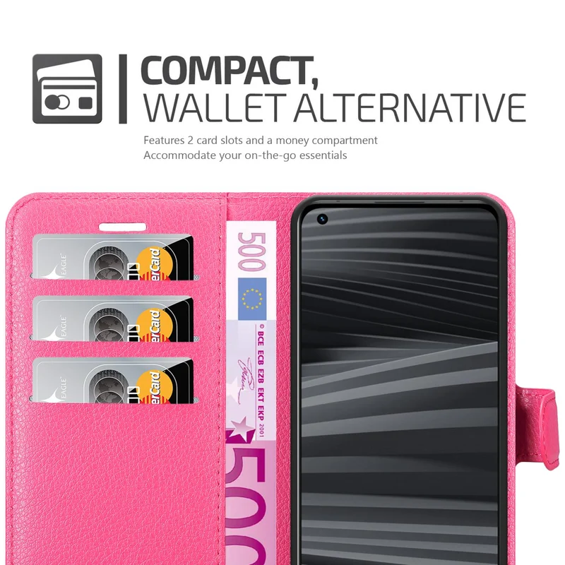 Cadorabo Hülle kompatibel mit Realme GT 2 PRO Schutzhülle mit Magnetverschluss, Standfunktion und Kartenfach
