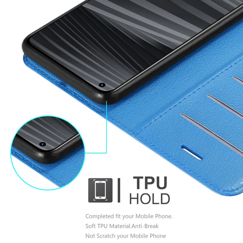 Cadorabo Hülle kompatibel mit Realme GT 2 PRO Schutzhülle mit Magnetverschluss, Standfunktion und Kartenfach