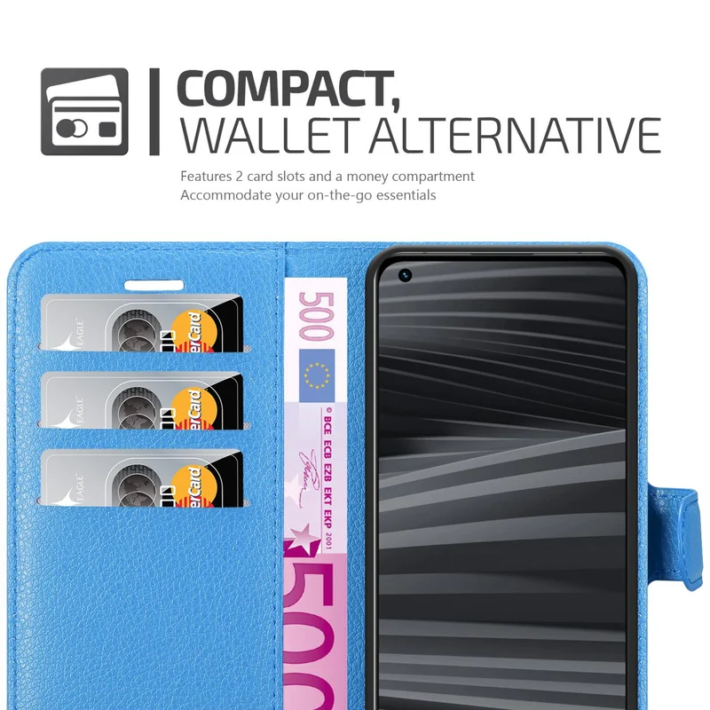 Cadorabo Hülle kompatibel mit Realme GT 2 PRO Schutzhülle mit Magnetverschluss, Standfunktion und Kartenfach