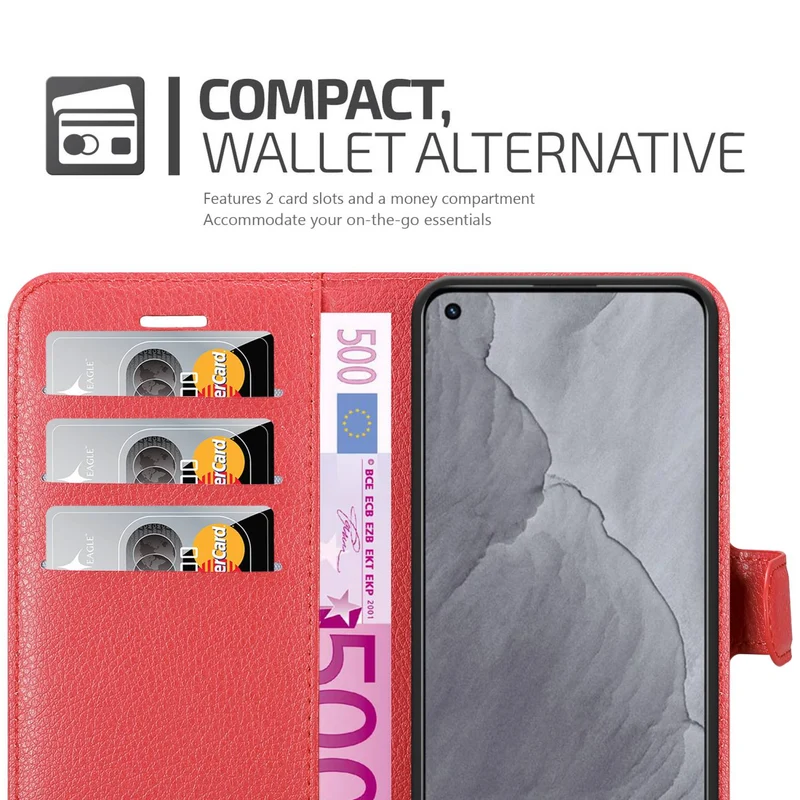 Cadorabo Hülle kompatibel mit Realme GT Master Schutzhülle mit Magnetverschluss, Standfunktion und Kartenfach