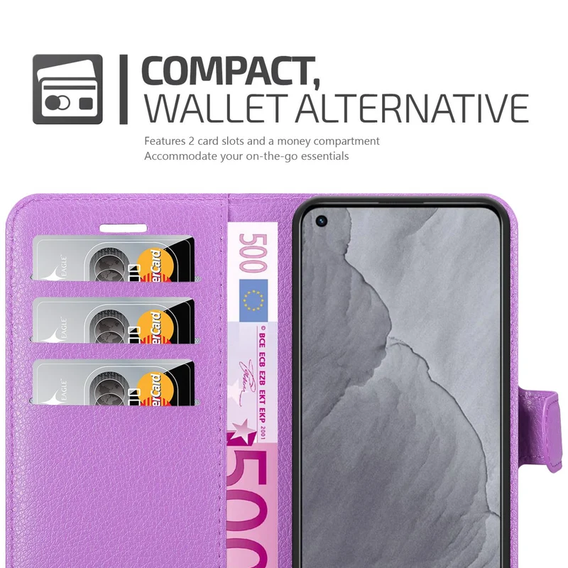 Cadorabo Hülle kompatibel mit Realme GT Master Schutzhülle mit Magnetverschluss, Standfunktion und Kartenfach