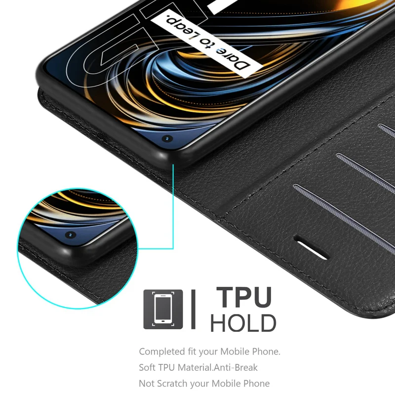 Cadorabo Hülle kompatibel mit Realme GT / GT Neo 2T / Q3 PRO Schutzhülle mit Magnetverschluss, Standfunktion und Kartenfach