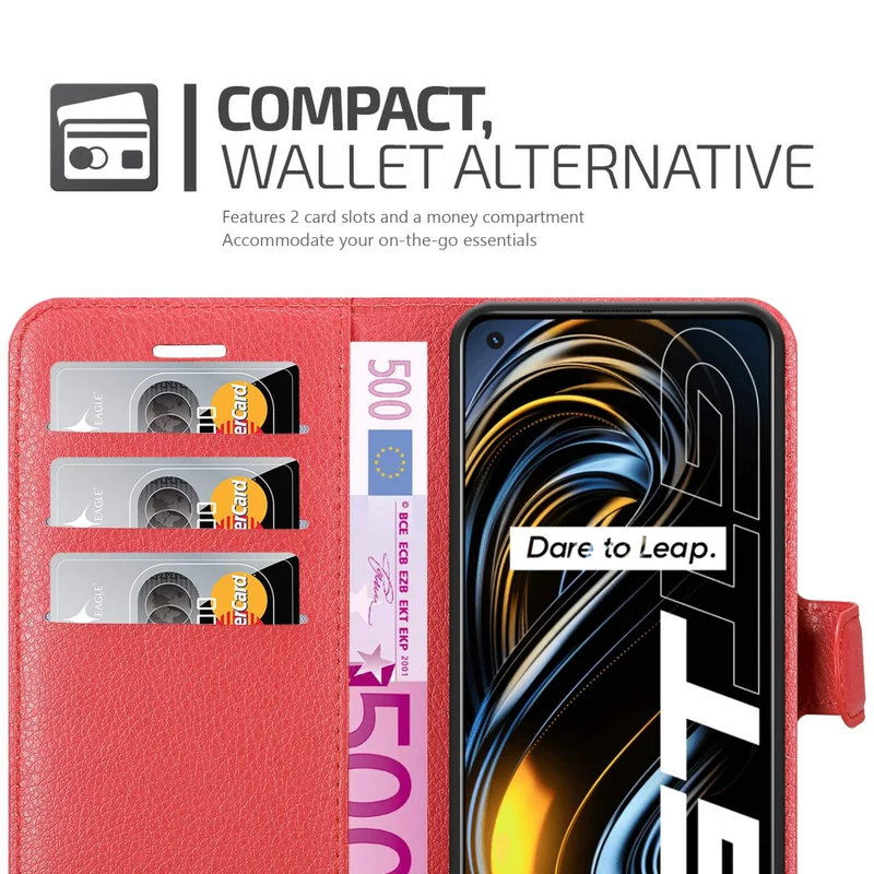 Cadorabo Hülle kompatibel mit Realme GT / GT Neo 2T / Q3 PRO Schutzhülle mit Magnetverschluss, Standfunktion und Kartenfach