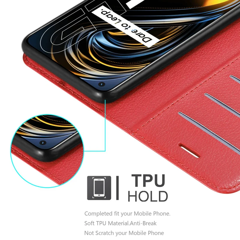 Cadorabo Hülle kompatibel mit Realme GT / GT Neo 2T / Q3 PRO Schutzhülle mit Magnetverschluss, Standfunktion und Kartenfach