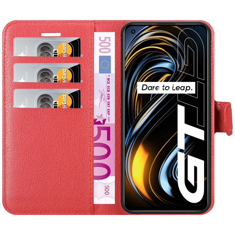 Cadorabo Hülle kompatibel mit Realme GT / GT Neo 2T / Q3 PRO Schutzhülle mit Magnetverschluss, Standfunktion und Kartenfach