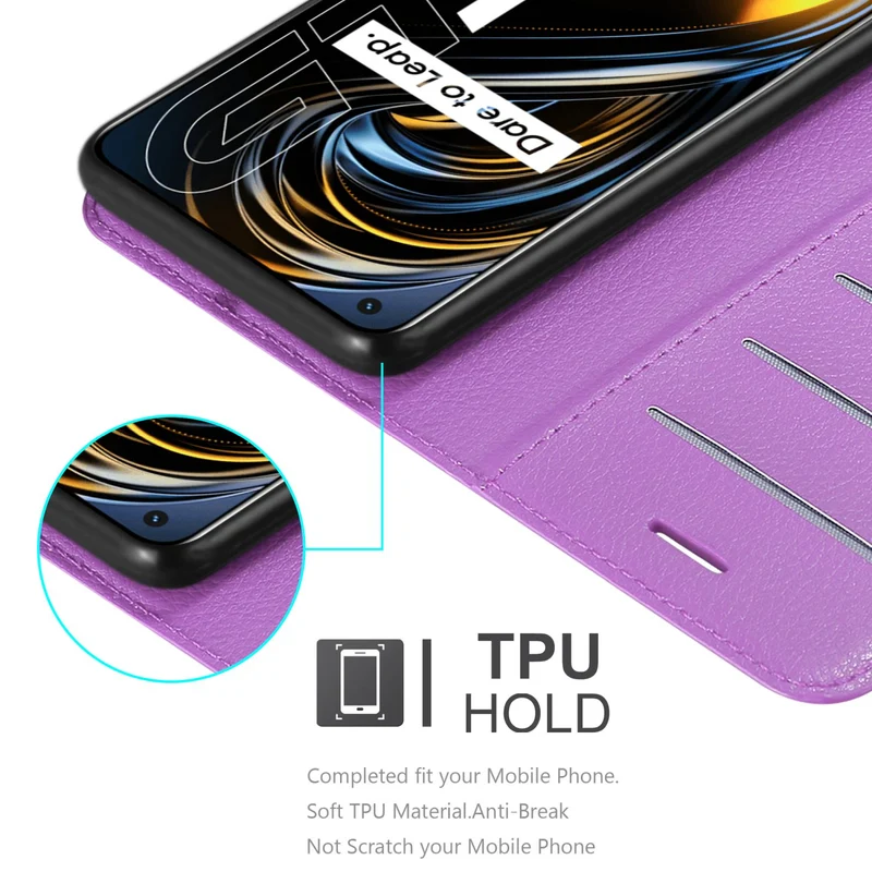 Cadorabo Hülle kompatibel mit Realme GT / GT Neo 2T / Q3 PRO Schutzhülle mit Magnetverschluss, Standfunktion und Kartenfach