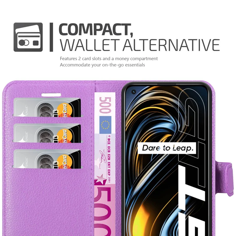 Cadorabo Hülle kompatibel mit Realme GT / GT Neo 2T / Q3 PRO Schutzhülle mit Magnetverschluss, Standfunktion und Kartenfach