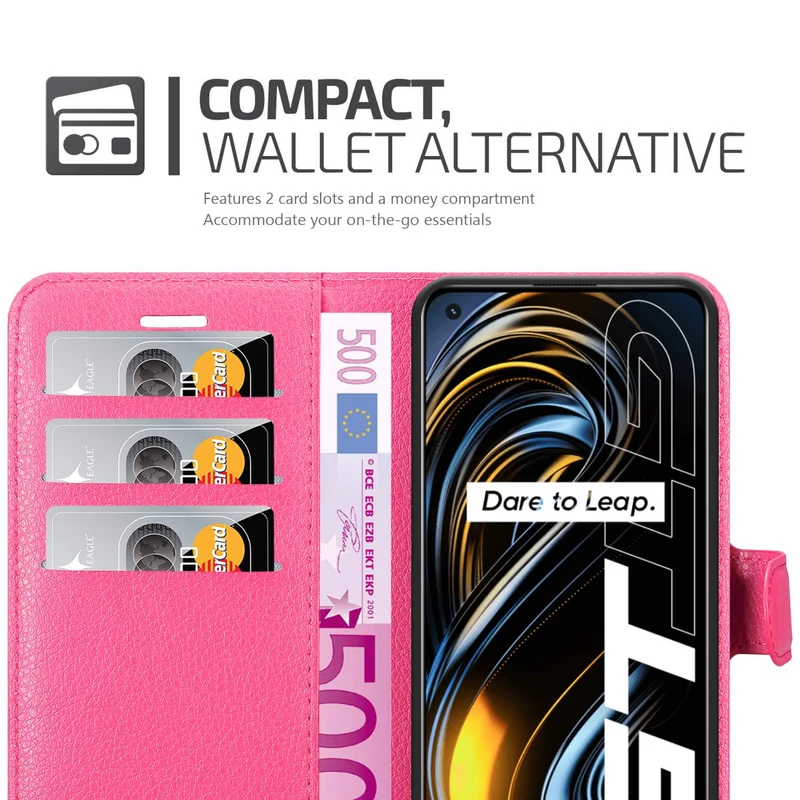 Cadorabo Hülle kompatibel mit Realme GT / GT Neo 2T / Q3 PRO Schutzhülle mit Magnetverschluss, Standfunktion und Kartenfach