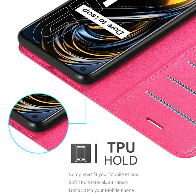 Cadorabo Hülle kompatibel mit Realme GT / GT Neo 2T / Q3 PRO Schutzhülle mit Magnetverschluss, Standfunktion und Kartenfach