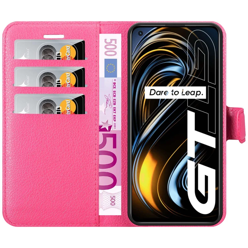 Cadorabo Hülle kompatibel mit Realme GT / GT Neo 2T / Q3 PRO Schutzhülle mit Magnetverschluss, Standfunktion und Kartenfach