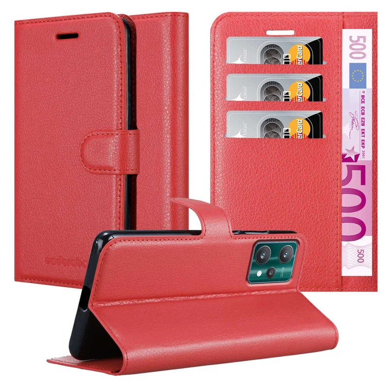 Cadorabo Hülle kompatibel mit Realme 9 5G / 9 PRO / V25 / Q5 / OnePlus Nord CE 2 LITE 5G Schutzhülle mit Magnetverschluss, Standfunktion und Kartenfach