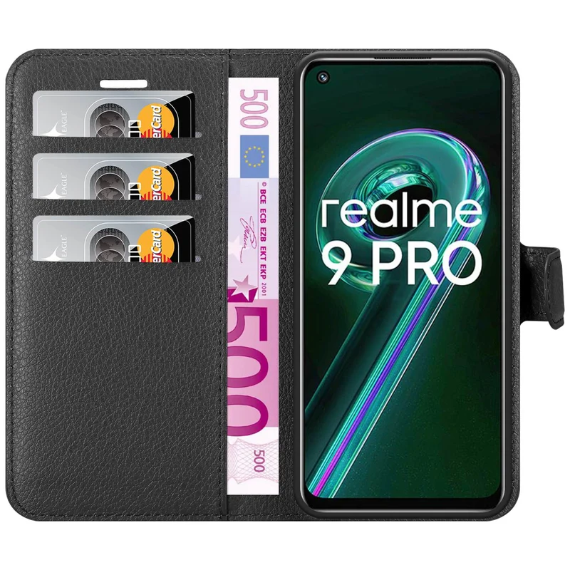 Cadorabo Hülle kompatibel mit Realme 9 5G / 9 PRO / V25 / Q5 / OnePlus Nord CE 2 LITE 5G Schutzhülle mit Magnetverschluss, Standfunktion und Kartenfach
