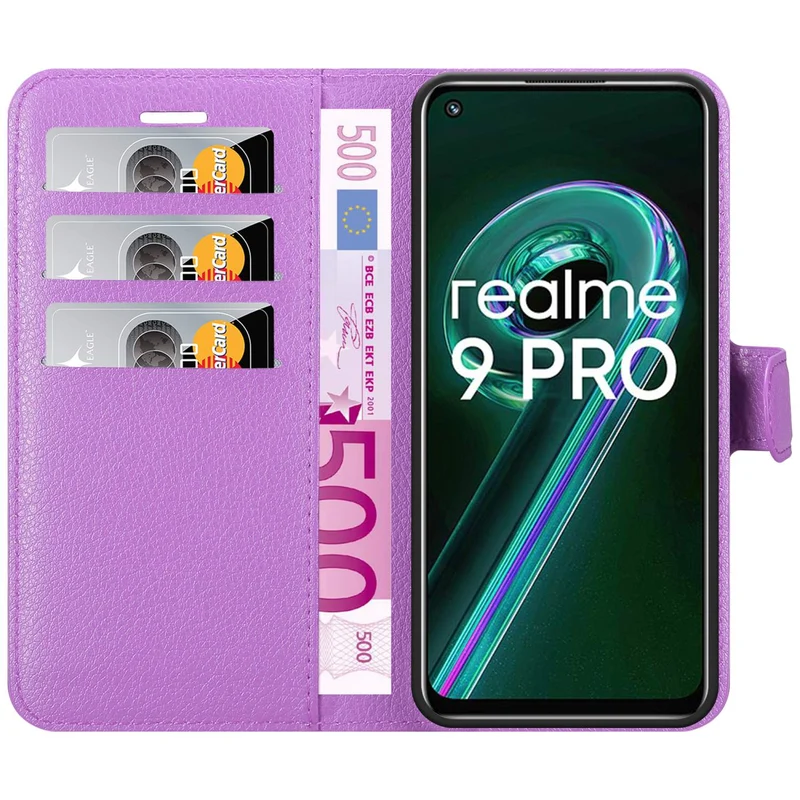 Cadorabo Hülle kompatibel mit Realme 9 5G / 9 PRO / V25 / Q5 / OnePlus Nord CE 2 LITE 5G Schutzhülle mit Magnetverschluss, Standfunktion und Kartenfach