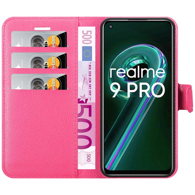 Cadorabo Hülle kompatibel mit Realme 9 5G / 9 PRO / V25 / Q5 / OnePlus Nord CE 2 LITE 5G Schutzhülle mit Magnetverschluss, Standfunktion und Kartenfach