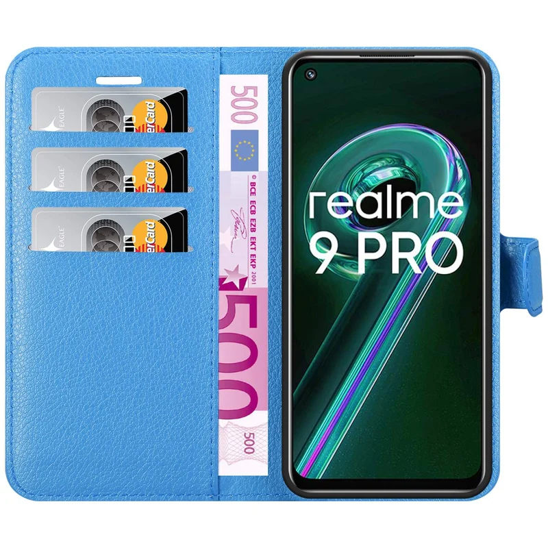 Cadorabo Hülle kompatibel mit Realme 9 5G / 9 PRO / V25 / Q5 / OnePlus Nord CE 2 LITE 5G Schutzhülle mit Magnetverschluss, Standfunktion und Kartenfach