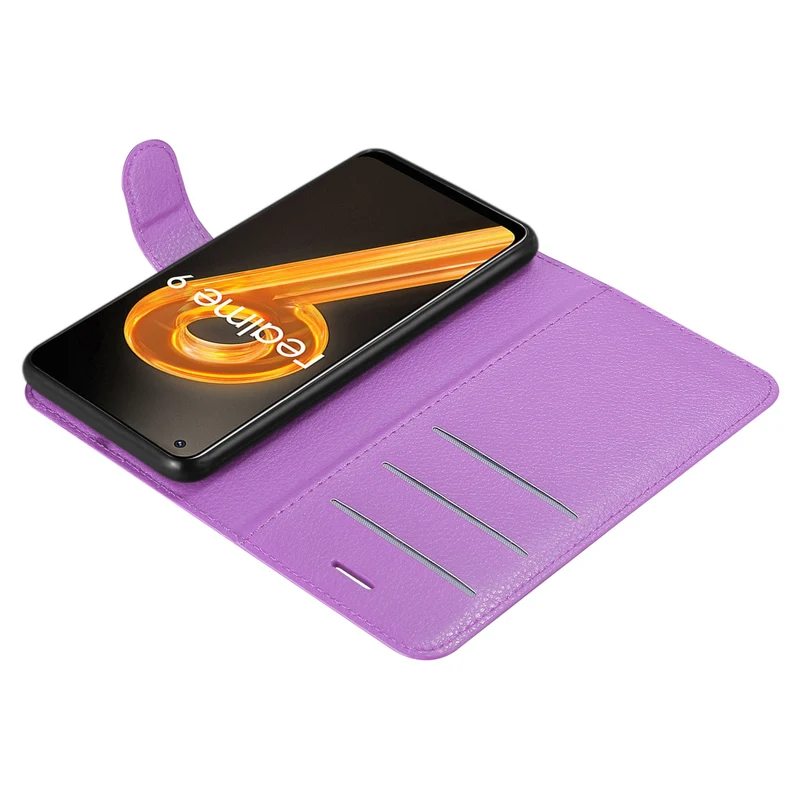 Cadorabo Hülle kompatibel mit Realme 9 4G / 9 PRO+ Schutzhülle mit Magnetverschluss, Standfunktion und Kartenfach