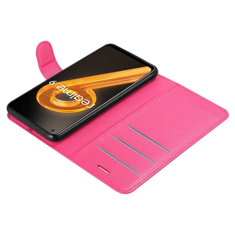 Cadorabo Hülle kompatibel mit Realme 9 4G / 9 PRO+ Schutzhülle mit Magnetverschluss, Standfunktion und Kartenfach