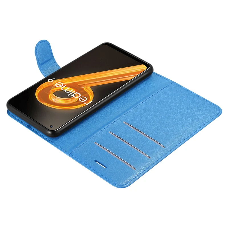 Cadorabo Hülle kompatibel mit Realme 9 4G / 9 PRO+ Schutzhülle mit Magnetverschluss, Standfunktion und Kartenfach