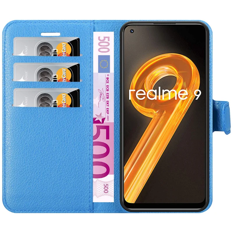 Cadorabo Hülle kompatibel mit Realme 9 4G / 9 PRO+ Schutzhülle mit Magnetverschluss, Standfunktion und Kartenfach