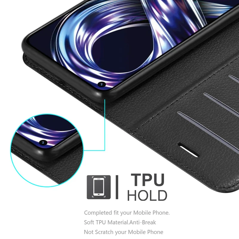 Cadorabo Hülle kompatibel mit Realme 8i / Narzo 50 4G Schutzhülle mit Magnetverschluss, Standfunktion und Kartenfach