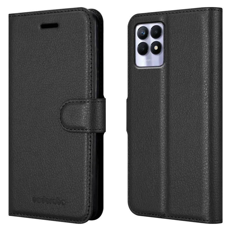 Cadorabo Hülle kompatibel mit Realme 8i / Narzo 50 4G Schutzhülle mit Magnetverschluss, Standfunktion und Kartenfach