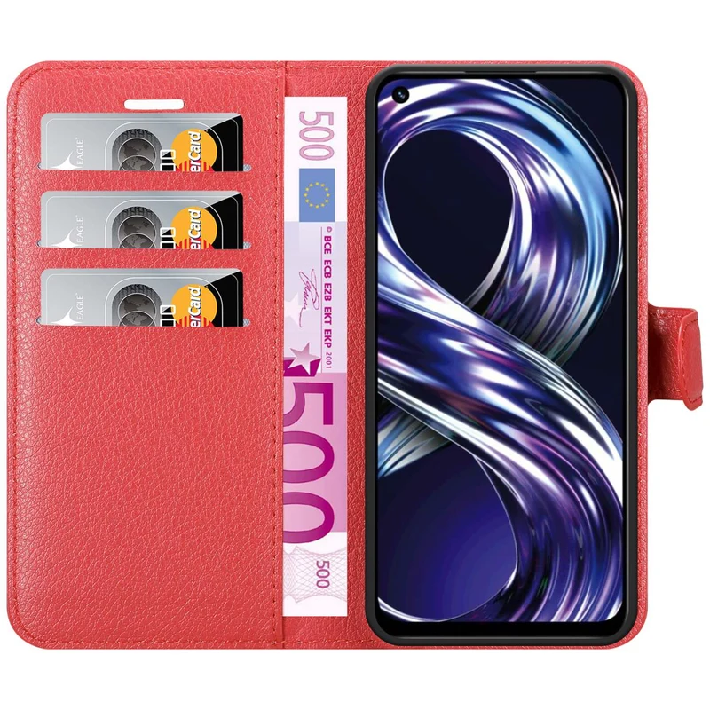 Cadorabo Hülle kompatibel mit Realme 8i / Narzo 50 4G Schutzhülle mit Magnetverschluss, Standfunktion und Kartenfach