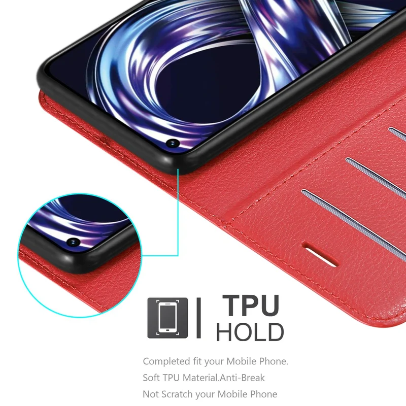 Cadorabo Hülle kompatibel mit Realme 8i / Narzo 50 4G Schutzhülle mit Magnetverschluss, Standfunktion und Kartenfach