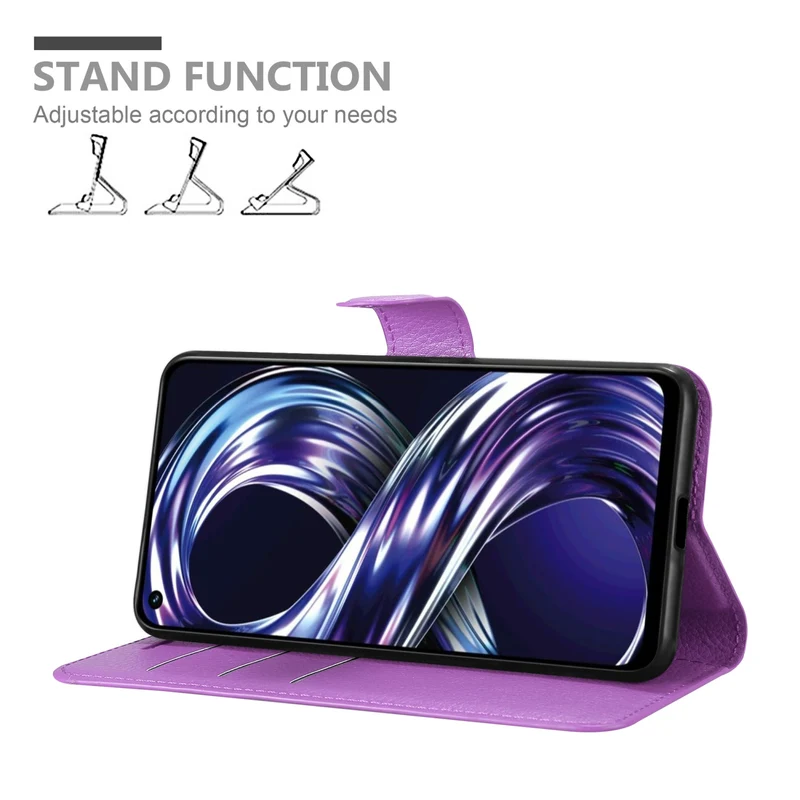 Cadorabo Hülle kompatibel mit Realme 8i / Narzo 50 4G Schutzhülle mit Magnetverschluss, Standfunktion und Kartenfach