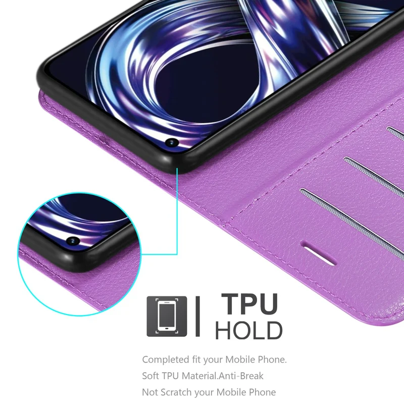Cadorabo Hülle kompatibel mit Realme 8i / Narzo 50 4G Schutzhülle mit Magnetverschluss, Standfunktion und Kartenfach