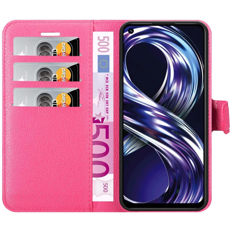 Cadorabo Hülle kompatibel mit Realme 8i / Narzo 50 4G Schutzhülle mit Magnetverschluss, Standfunktion und Kartenfach