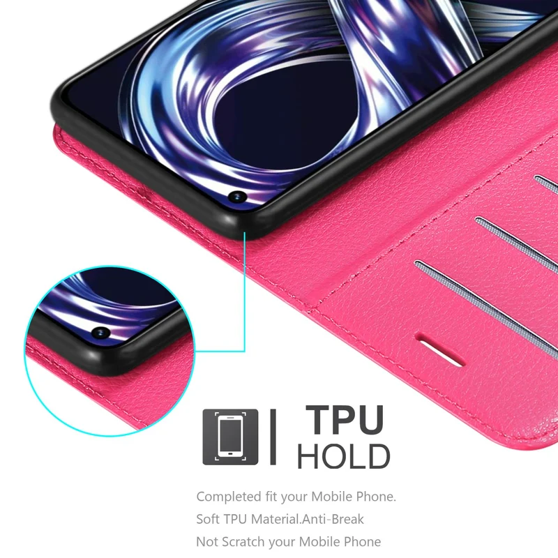 Cadorabo Hülle kompatibel mit Realme 8i / Narzo 50 4G Schutzhülle mit Magnetverschluss, Standfunktion und Kartenfach