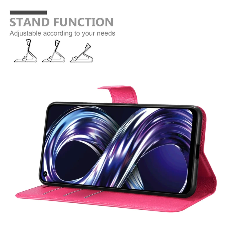 Cadorabo Hülle kompatibel mit Realme 8i / Narzo 50 4G Schutzhülle mit Magnetverschluss, Standfunktion und Kartenfach