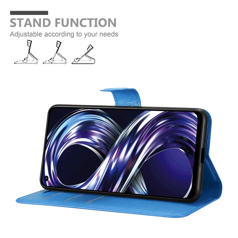 Cadorabo Hülle kompatibel mit Realme 8i / Narzo 50 4G Schutzhülle mit Magnetverschluss, Standfunktion und Kartenfach