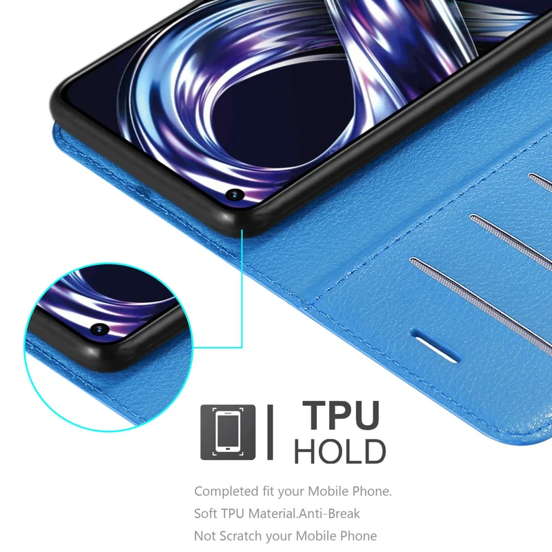 Cadorabo Hülle kompatibel mit Realme 8i / Narzo 50 4G Schutzhülle mit Magnetverschluss, Standfunktion und Kartenfach