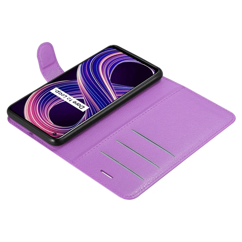 Cadorabo Hülle kompatibel mit Realme 8 5G / V13 / Q3 / Q3i / Narzo 30 5G Schutzhülle mit Magnetverschluss, Standfunktion und Kartenfach